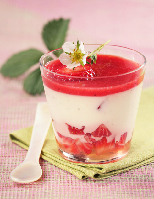Panacotta a la Fraise